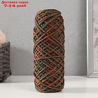 Шнур для вязания 35% хлопок,65% полипропилен 3 мм 85м/165±5 гр ( Рябина/изумруд)