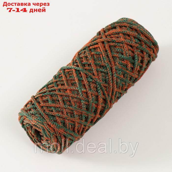 Шнур для вязания 35% хлопок,65% полипропилен 3 мм 85м/165±5 гр ( Рябина/изумруд) - фото 2 - id-p227089245