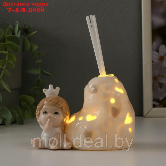 Сувенир керамика свет подставка "Малыш-ангелок в короне" 6,5х11х8 см - фото 2 - id-p227081327