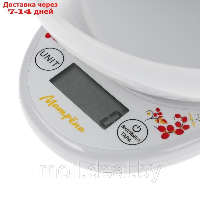 Весы кухонные "Матрёна" МА-188, электронные, до 5 кг, белые - фото 5 - id-p227086260