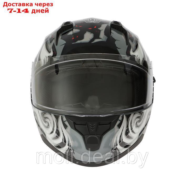 Шлем интеграл с двумя визорами, размер XL, модель BLD-M67E, черно-серый - фото 7 - id-p227087273