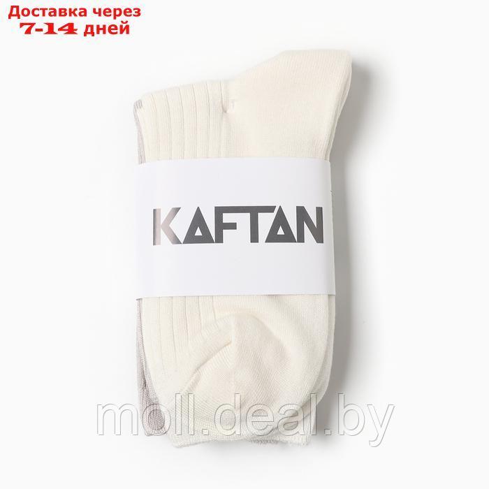 Набор женских носков KAFTAN Base, 2 пары, размер 36-39 (23-25 см) молочн/сер - фото 3 - id-p227087274