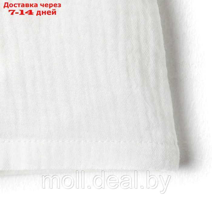 Костюм (футболка и шорты ) детский KAFTAN "Муслин", р.32 (110-116см) белый/горчичный - фото 9 - id-p227107695