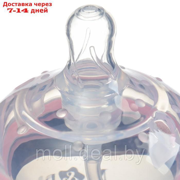 Бутылочка для кормления M&B, ШГ Ø70мм, 150мл., силиконовая колба, цвет розовый - фото 6 - id-p227084274