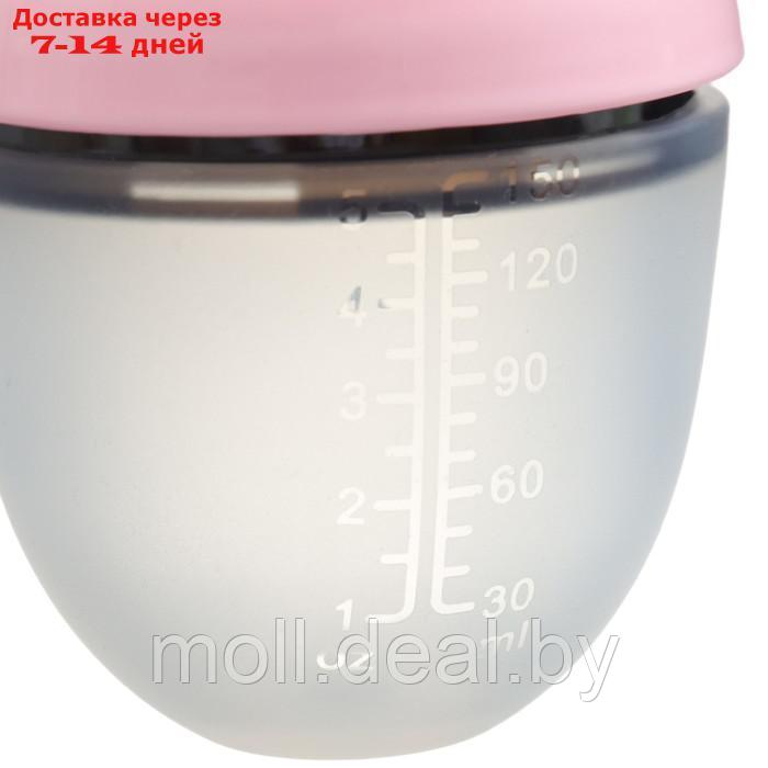 Бутылочка для кормления M&B, ШГ Ø70мм, 150мл., силиконовая колба, цвет розовый - фото 7 - id-p227084274