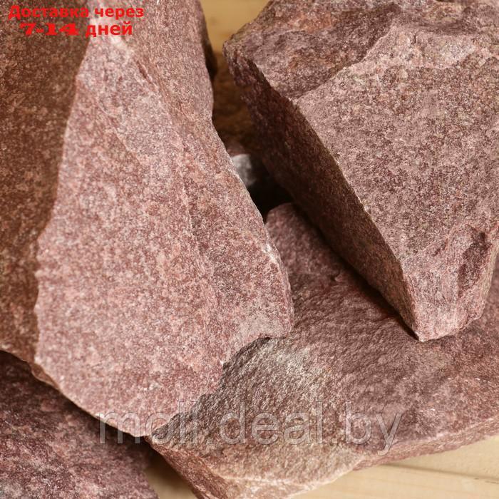 Камень для бани Кварцит малиновый колотый 20 кг коробка - фото 2 - id-p227101540