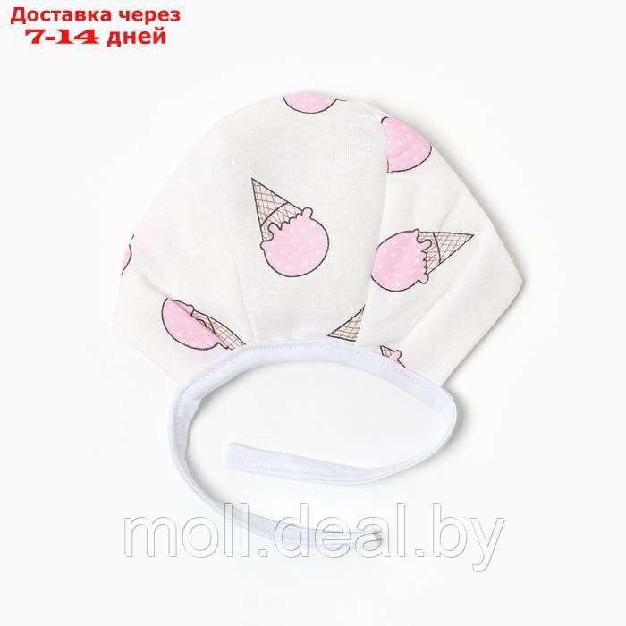 Набор для новорождённого (одеяло, шапочка, пояс), цвет розовый, рост 56-62 см - фото 4 - id-p227085311