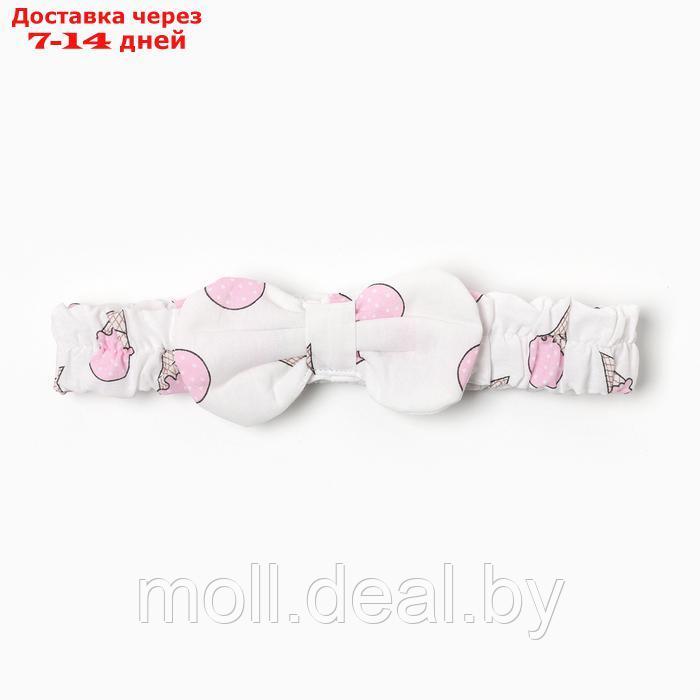 Набор для новорождённого (одеяло, шапочка, пояс), цвет розовый, рост 56-62 см - фото 5 - id-p227085311