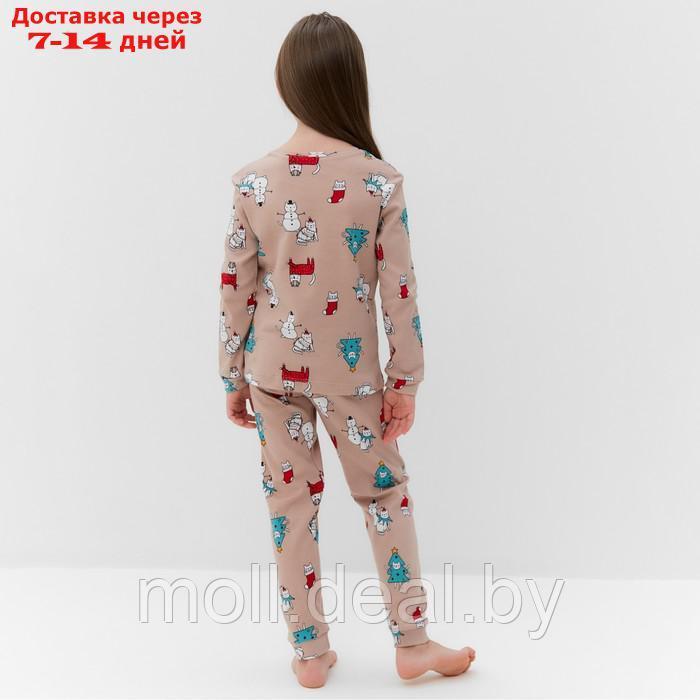 Пижама для девочки, цвет бежевый, рост 92-98 см - фото 5 - id-p227099179