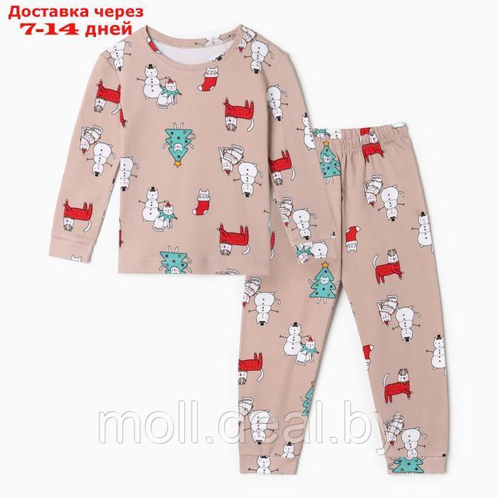 Пижама для девочки, цвет бежевый, рост 92-98 см - фото 7 - id-p227099179
