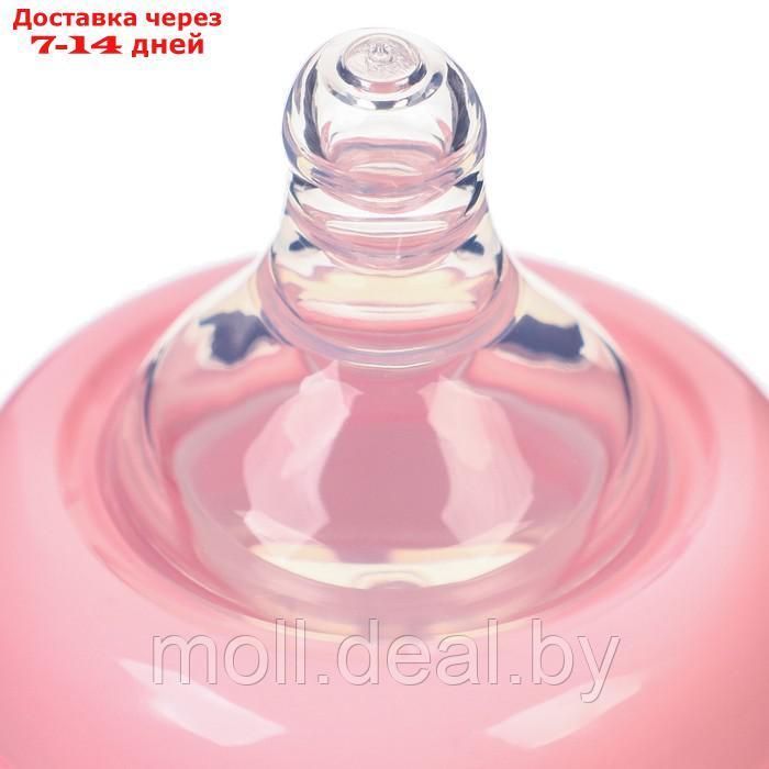 Бутылочка для кормления, ШГ Ø50мм,180 мл, +0мес., цвет розовый - фото 3 - id-p227090207