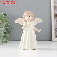 Сувенир керамика "Девочка-ангел в платье с рюшами и ободком" 10,3х6,5х15 см