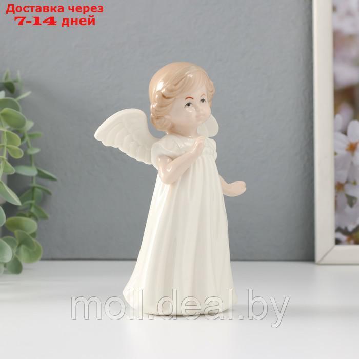 Сувенир керамика "Девочка-ангел в платье с рюшами и ободком" 10,3х6,5х15 см - фото 4 - id-p227081330