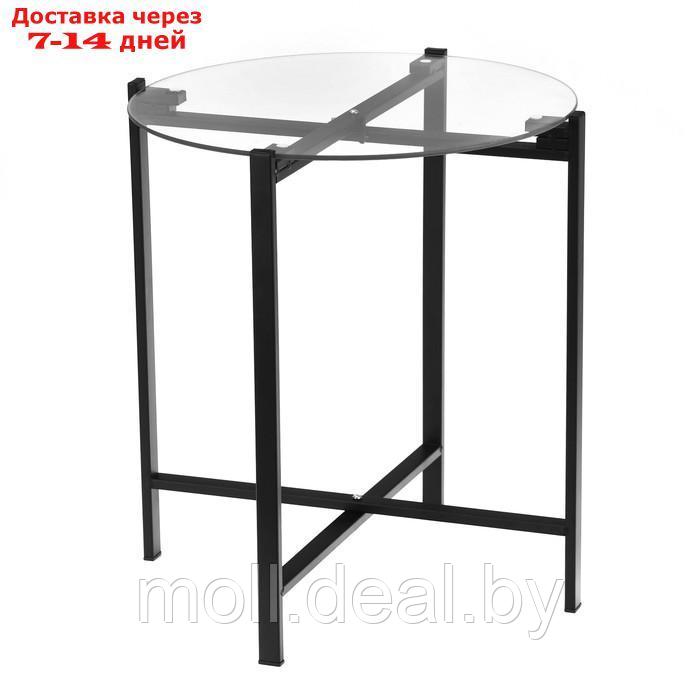 Кофейный столик "Луна" YS-8522, закаленное стекло 45х57 см - фото 5 - id-p227078320