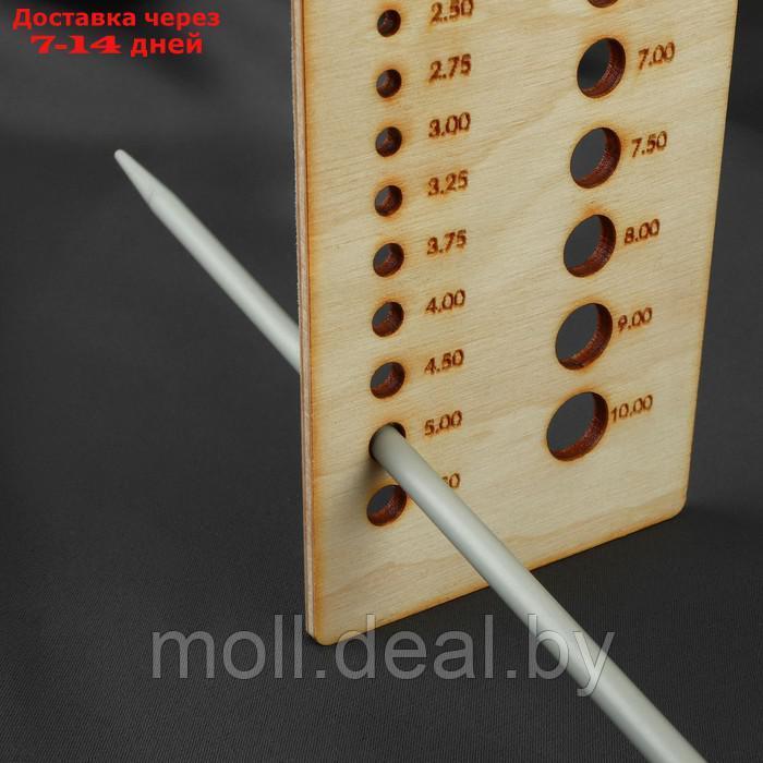 Пенал для крючков, с линейкой для измерения размера, деревянный, 21,5 × 7,5 × 5 см - фото 5 - id-p227096811