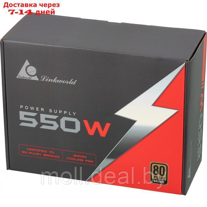 Блок питания LinkWorld ATX 550W LW-550B 80+ bronze (24+4+4pin) APFC 120mm fan 5xSATA RTL - фото 6 - id-p227099190