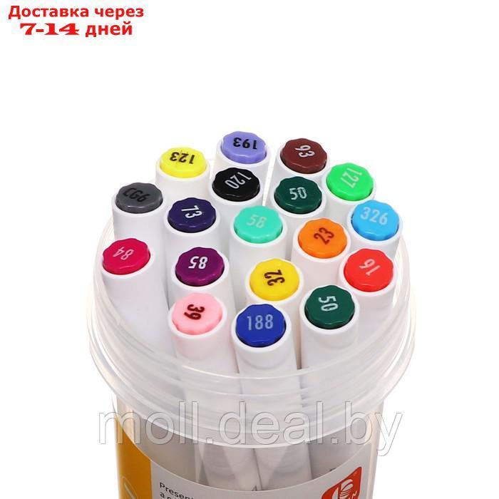 Набор маркеров, 18 цветов, двусторонние, пулевидный и скошенный наконечники - фото 2 - id-p227103583