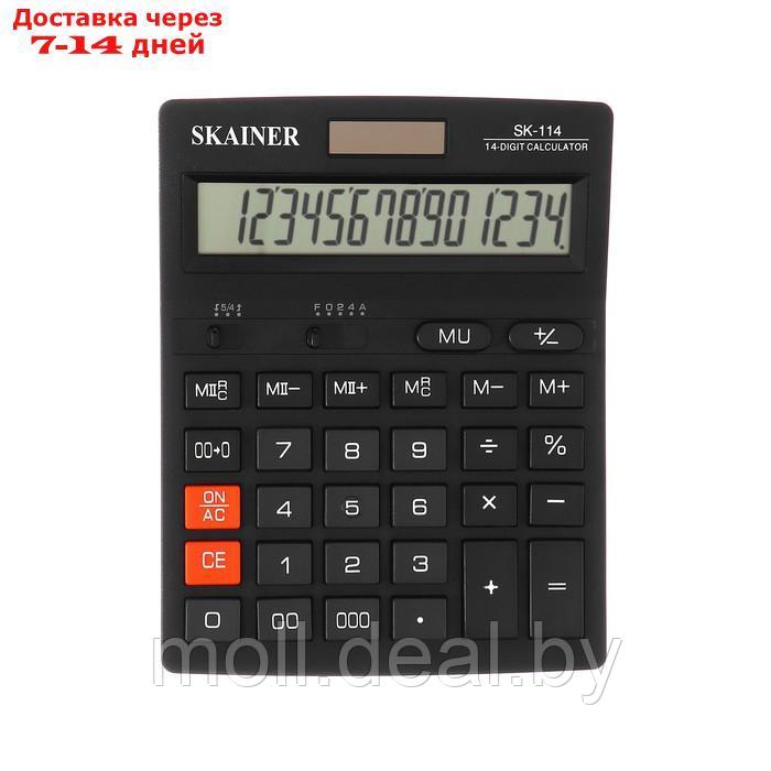 Калькулятор настольный большой 14-разрядный, SK-114, двойное питание, двойная память, 140 x 176 x 45 мм, - фото 1 - id-p227103584