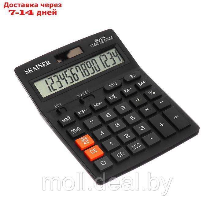 Калькулятор настольный большой 14-разрядный, SK-114, двойное питание, двойная память, 140 x 176 x 45 мм, - фото 2 - id-p227103584