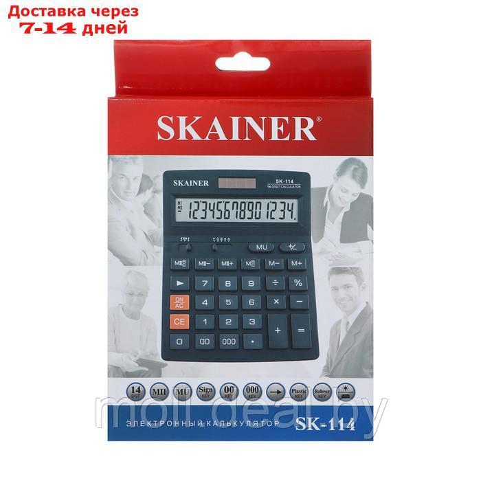 Калькулятор настольный большой 14-разрядный, SK-114, двойное питание, двойная память, 140 x 176 x 45 мм, - фото 5 - id-p227103584