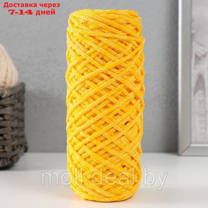 Шнур для вязания 35% хлопок,65% полипропилен 3 мм 85м/165±5 гр (желтый) - фото 1 - id-p227089264