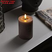 Светодиодная свеча лиловая, 7.5 × 12.5 × 7.5 см, воск, пластик, батарейки АААх2 (не в комплекте), свечение