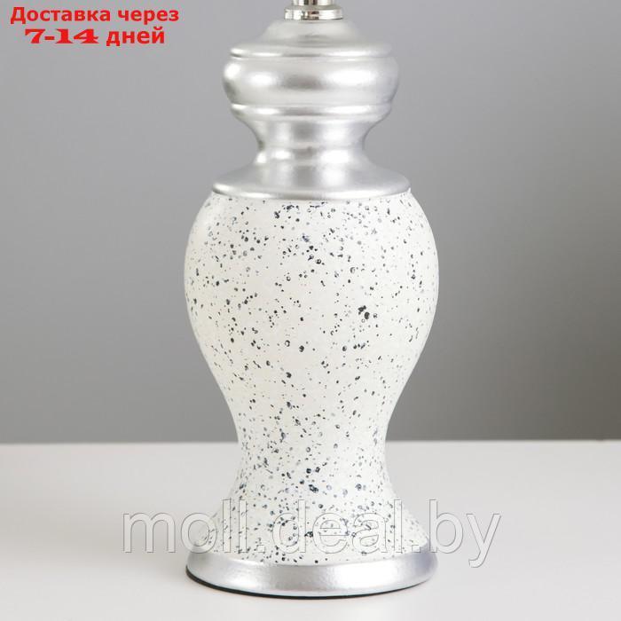 Настольная лампа "Ламина" Е14 40Вт бело-серебристый 22х22х40 см - фото 4 - id-p227077350