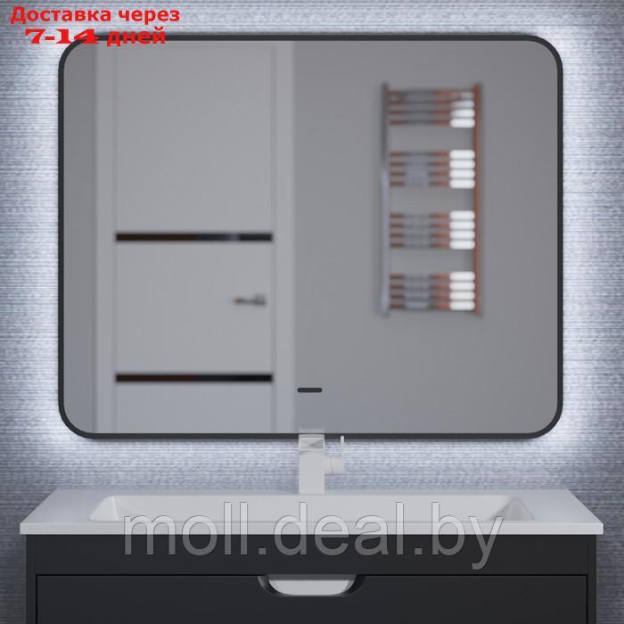 Зеркало для ванной Uperwood Modul, 65х80 см, бесконтактный сенсор, черное, хол. подсветка - фото 2 - id-p227092296