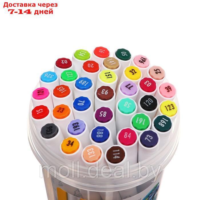 Набор маркеров, 36 цветов, двусторонние, пулевидный и скошенный наконечники - фото 9 - id-p227103587