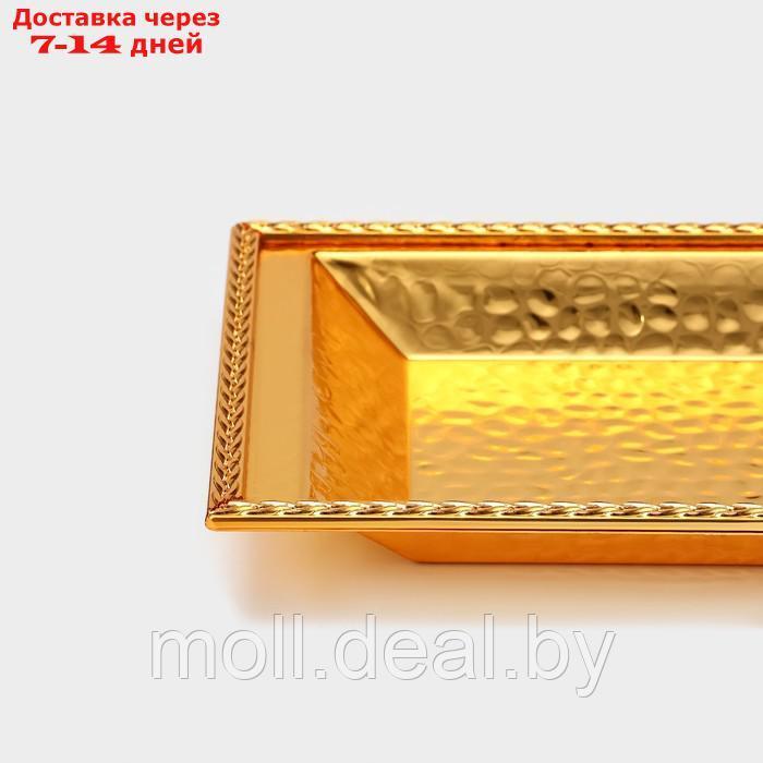 Подставка для десертов, 50×16,7×2,7см, цвет золотой - фото 3 - id-p227076368