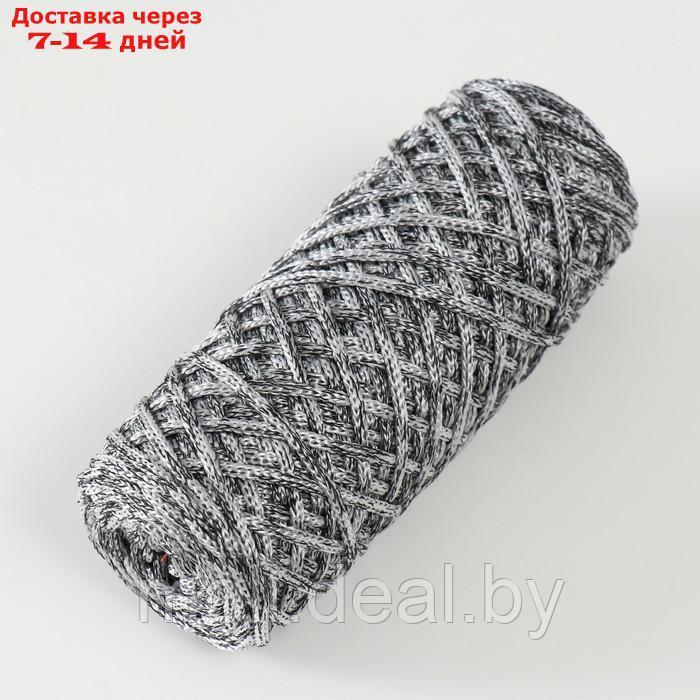 Шнур для вязания 35% хлопок,65% полипропилен 3 мм 85м/165±5 гр (Черный/белый) - фото 2 - id-p227089285