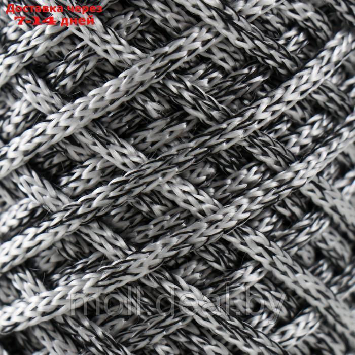 Шнур для вязания 35% хлопок,65% полипропилен 3 мм 85м/165±5 гр (Черный/белый) - фото 3 - id-p227089285