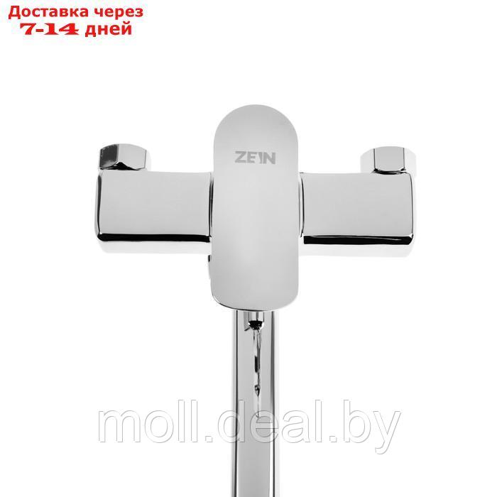 Смеситель для ванны ZEIN Z3845, однорычажный, излив 30 см, душевой набор, лейка 5 реж, хром - фото 8 - id-p226890061