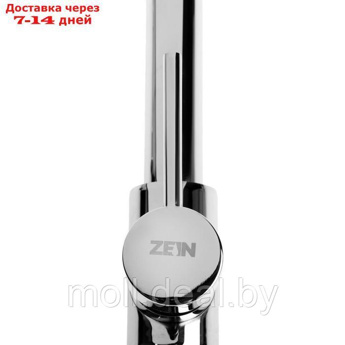 Смеситель для кухни ZEIN Z3824, однорычажный, гибкий излив на пружине, аэратор 2 режима,хром - фото 5 - id-p226890063