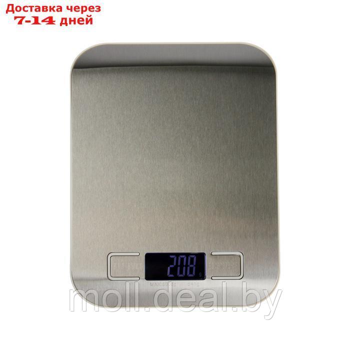 Весы кухонные Luazon LVE-028, электронные, до 5 кг, металл - фото 1 - id-p227086289