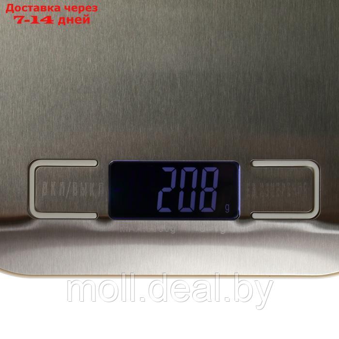 Весы кухонные Luazon LVE-028, электронные, до 5 кг, металл - фото 3 - id-p227086289