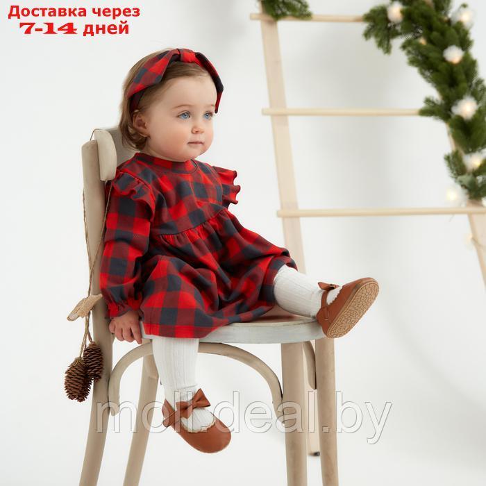 Платье и повязка Крошка Я "Санта", рост 68-74 см, красный - фото 2 - id-p227101618