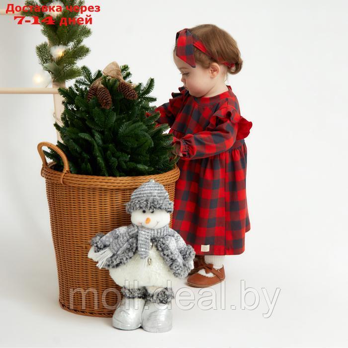 Платье и повязка Крошка Я "Санта", рост 68-74 см, красный - фото 4 - id-p227101618