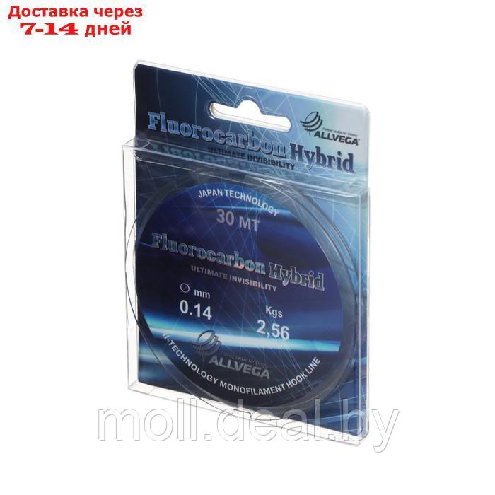 Леска монофильная ALLVEGA "Fluorocarbon Hybrid" 30м 0,14мм, 2,56кг, флюорокарбон 65% - фото 2 - id-p227114140