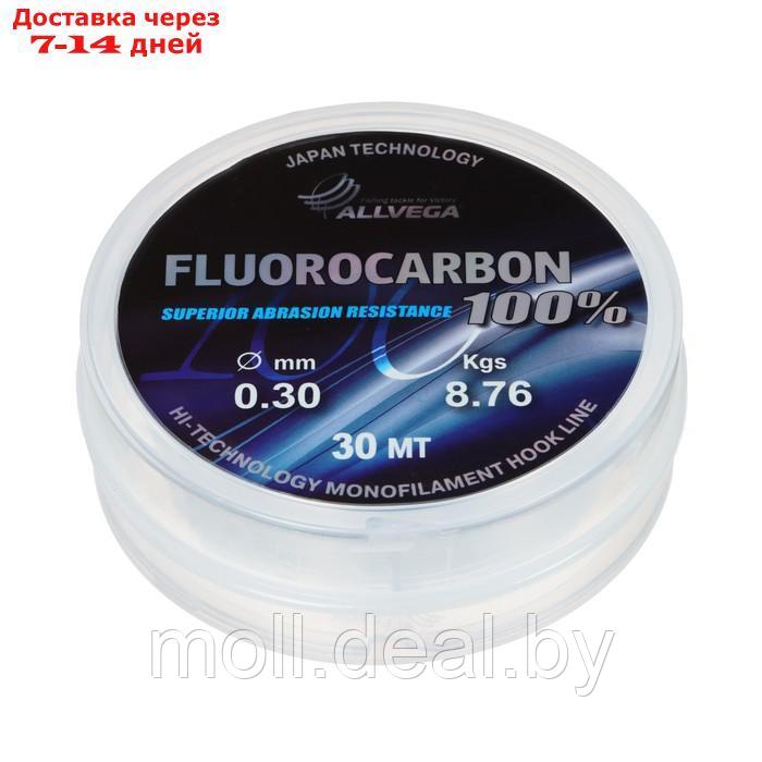 Леска монофильная ALLVEGA "FX Fluorocarbon 100%" 30м 0,30мм, 8,76кг, флюорокарбон 100% - фото 2 - id-p227114141