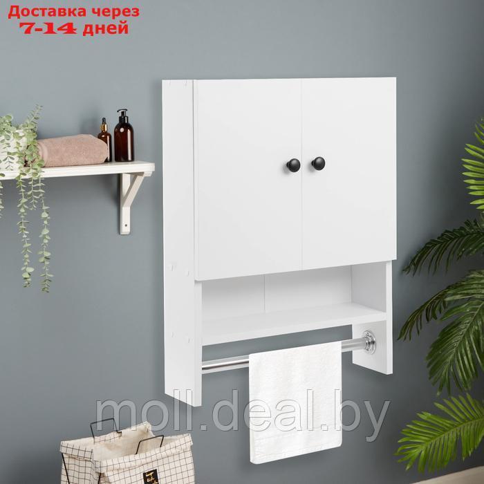 Шкаф для ванной комнаты навесной, белый, 48,6 х 65 х 15 см - фото 1 - id-p227078356