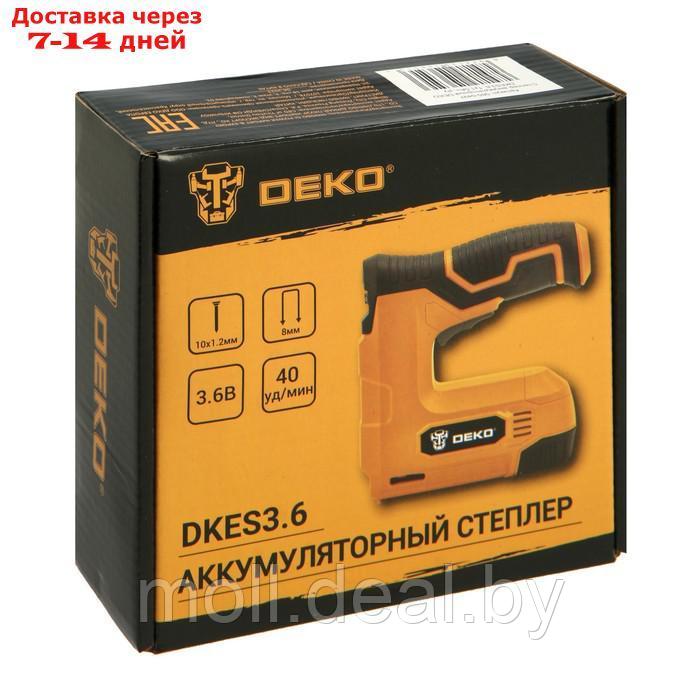 Степлер аккумуляторный DEKO DKES3.6, 3.6 В, 1.5 Ач, Li-lon, 40 уд/мин,оснастка в комплекте - фото 2 - id-p227099211