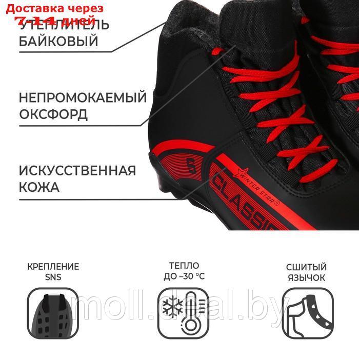 Ботинки лыжные Winter Star classic, SNS, р. 39, цвет чёрный, лого красный - фото 3 - id-p227099214