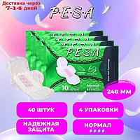 Прокладки гигиенические PESA Normal, 10 шт (4 упаковки)