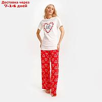 Пижама новогодняя женская (футболка и брюки) KAFTAN Girl, размер 48-50