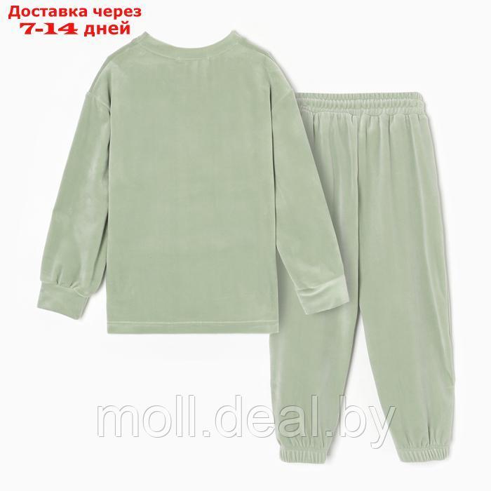 Костюм детский (свитшот, брюки) KAFTAN Plushy р.36 (134-140), зеленый - фото 6 - id-p227084316