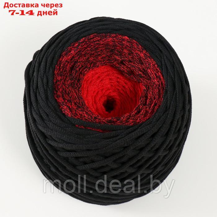 Хлопковый шнур 3 мм 220м/240±5 гр Градиент (черный/красный) - фото 1 - id-p227089298