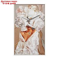 Часы-картина настенные, серия: Интерьер, "Расцветай", плавный ход, 35 х 57 см