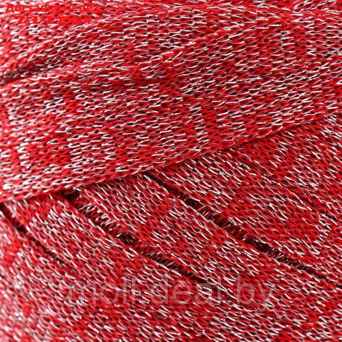 Шнур Риббон с люрексом 85м/170±5 гр ( Красный, люрекс: Серебро) - фото 3 - id-p227089309