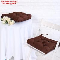 Набор подушек для стула непромокаемых 40х40см 2 шт, цвет коричневый, файберфлекс, грета 20%,
